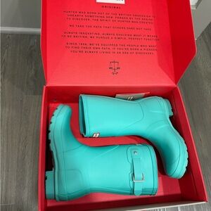 Hunter Women’s Original Short Boots, Ocean Swell- Brand New